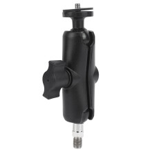 Supporto fotocamera per manubrio della bici, rotazione 360, filetto 1/4 di pollice, Nero, 214 g