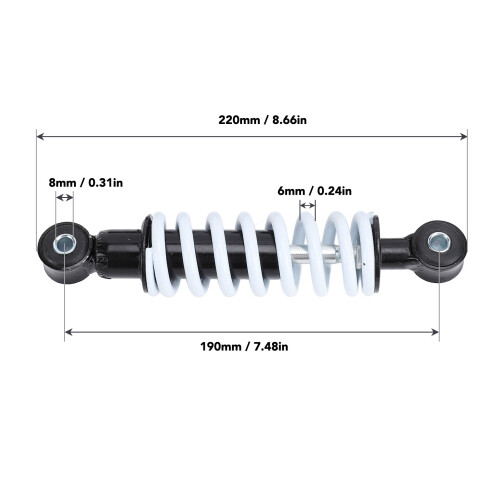 2 amortisseurs de moto de 190 mm, charge de 200 lb 1