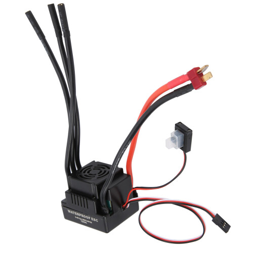 ESC impermeabile nero da 120 A per auto RC 1/8 e 1/10 1