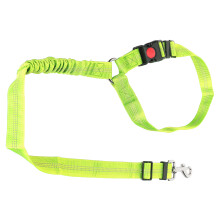 Ceinture de sécurité pour animal de compagnie avec appui-tête 72-84cm vert fluorescent