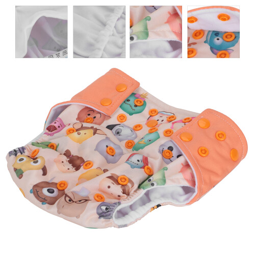 Couche lavable pour bébé taille unique réglable 6-36 mois imprimée 2
