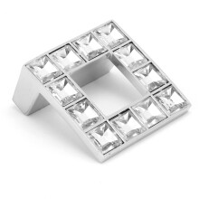 Maniglia per cassetto moderna in zinco a doppio foro 45x45x20mm