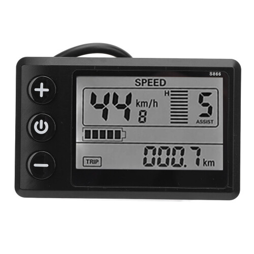S866 Schermo LCD 24-60V, 6-pin, ABS, 80,44x47,6mm 2