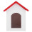 1:12 Chenil - Toit rouge, murs blancs, 6,2  5,5  5,4 cm 2
