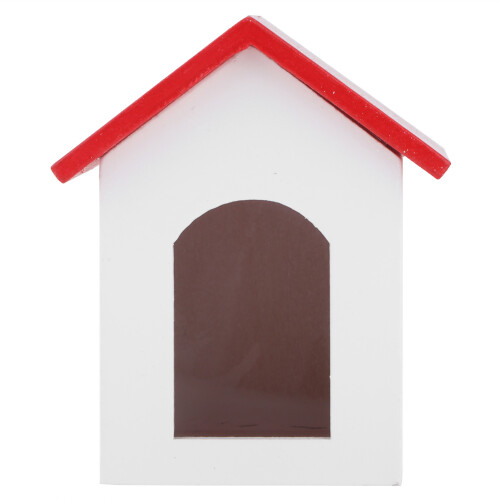 1:12 Chenil - Toit rouge, murs blancs, 6,2  5,5  5,4 cm 1