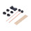 Kit di bacchette da batteria etereo con testa rotonda - plastica/silicone 15