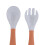 Baby Spoons Forks Set Infants Feeding Training Utensils Bendable Easy Grip TablewareOrange 7