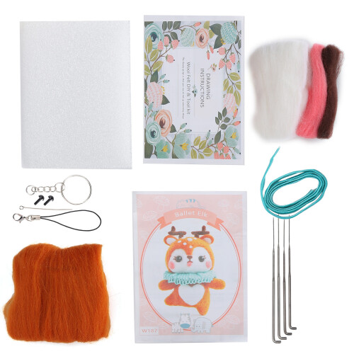 187# Kit Ballet Cerf, 1 ensemble, laine multicolore 1