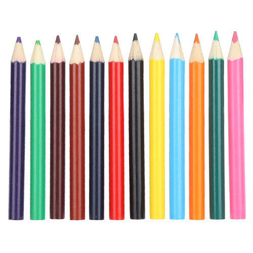 Mini matite colorate per disegno 12 pezzi, 8,5 cm, 3,3 in 1