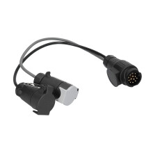Convertitore da spina di trailer 13 poli a 7 poli, 12V, nero PVC