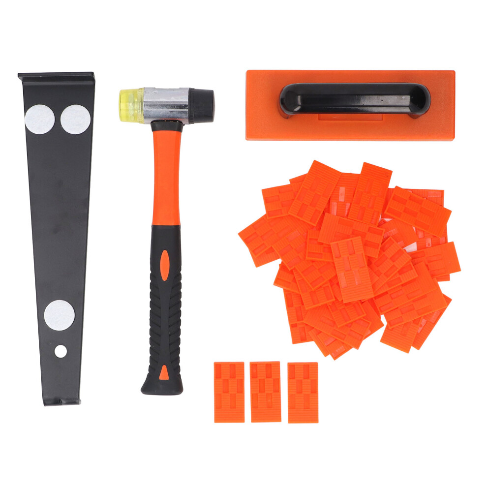 43Pcs Laminate Wood Flooring Installation Kit 295Mm 2 Sided Soft Mallet 40 Spacers Heavy Duty Pull Bar Tapping Block 7891322770145