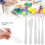 Set di 5 spatole per pittura in plastica - bianco 6