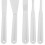 Set di 5 spatole per pittura in plastica - bianco 10