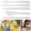 Set di 5 spatole per pittura in plastica - bianco 16
