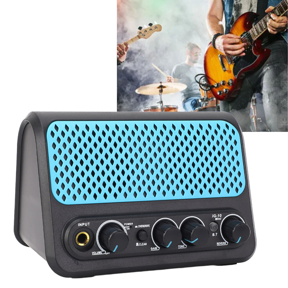 Mini Guitar Amplifier Bluetooth 5.0 Double Channel Small Electric Guitar Amplifier