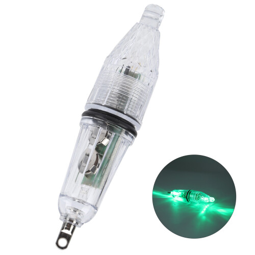 LED-Tintenfisch-Köderlicht 12cm Grün, Blitz- & Dauerlicht-Modus, integriertem Akku 1