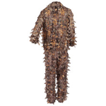 Brauner Wild Camouflage Ghillie-Anzug 3D-Blätter-Jacke & Hose Set