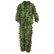 Grün Wild Tarnmuster Ghillie-Anzug 3D-Blattjacke & Hose Unisex-Größe