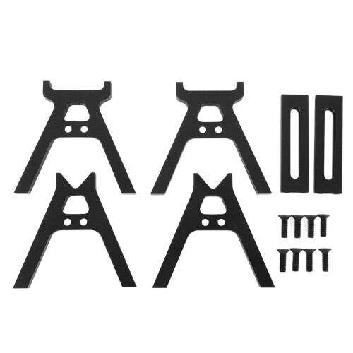 Support de voiture RC 1/24-1/18, alliage d'aluminium, noir 1