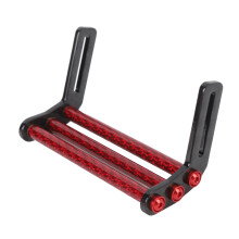 SCX10 LCG Paraurti in fibra di carbonio da 75 mm di larghezza Nero/Rosso