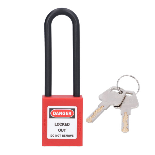 Cadenas de sécurité isolants en nylon de 3 po, 2 clés 1