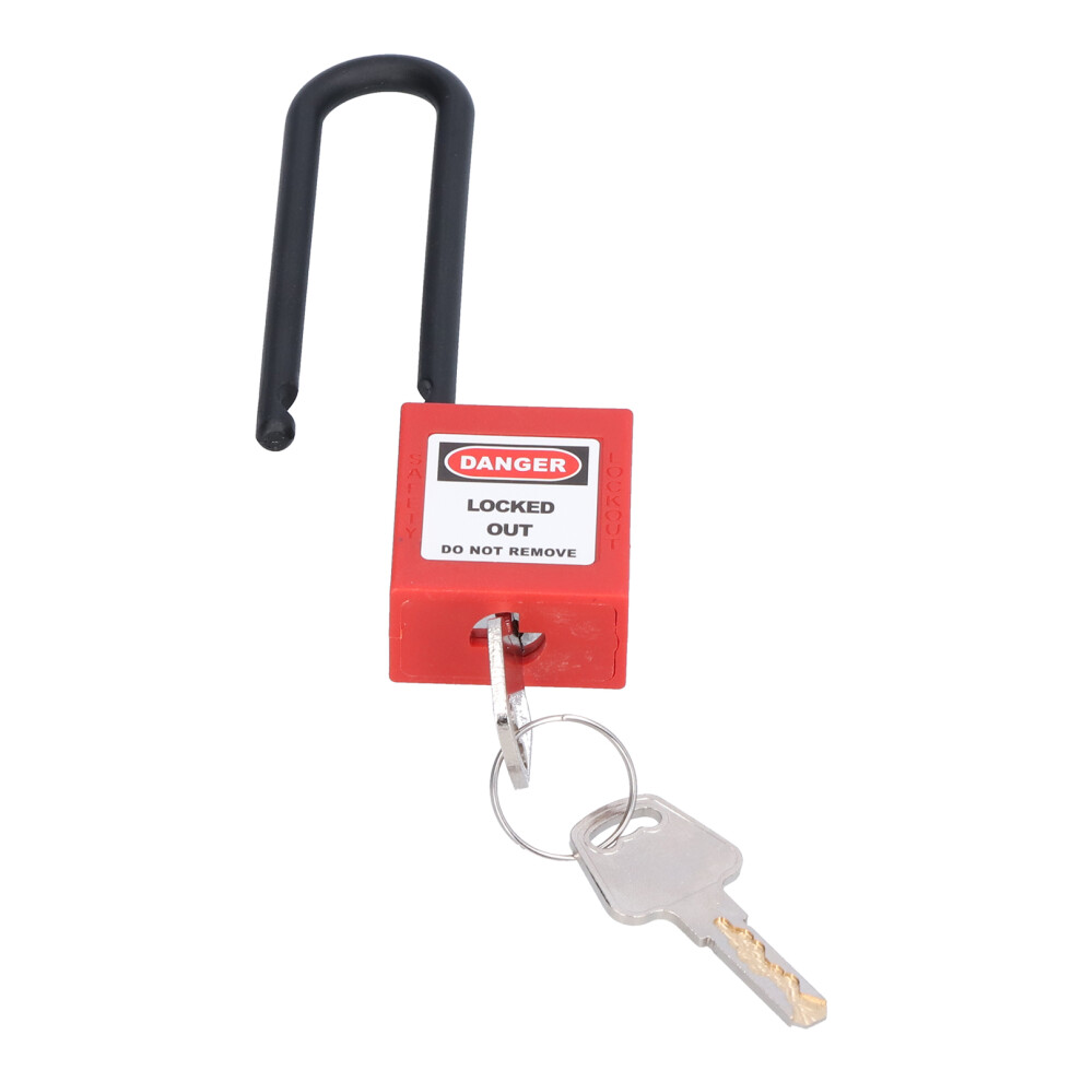 Industrial Safety Padlock 3In Nylon Beam Insulated Anticorrosion Engineering Lock With 2 Keys 7671322775155