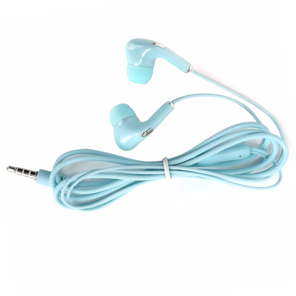 Wired Sport Earphone 3.5Mm Universal Hifi Music Bass Earbud Headphone With Microphoneblue 7641322775509