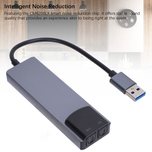 Carte son USB externe 5.1/7.1 compacte argentée 2