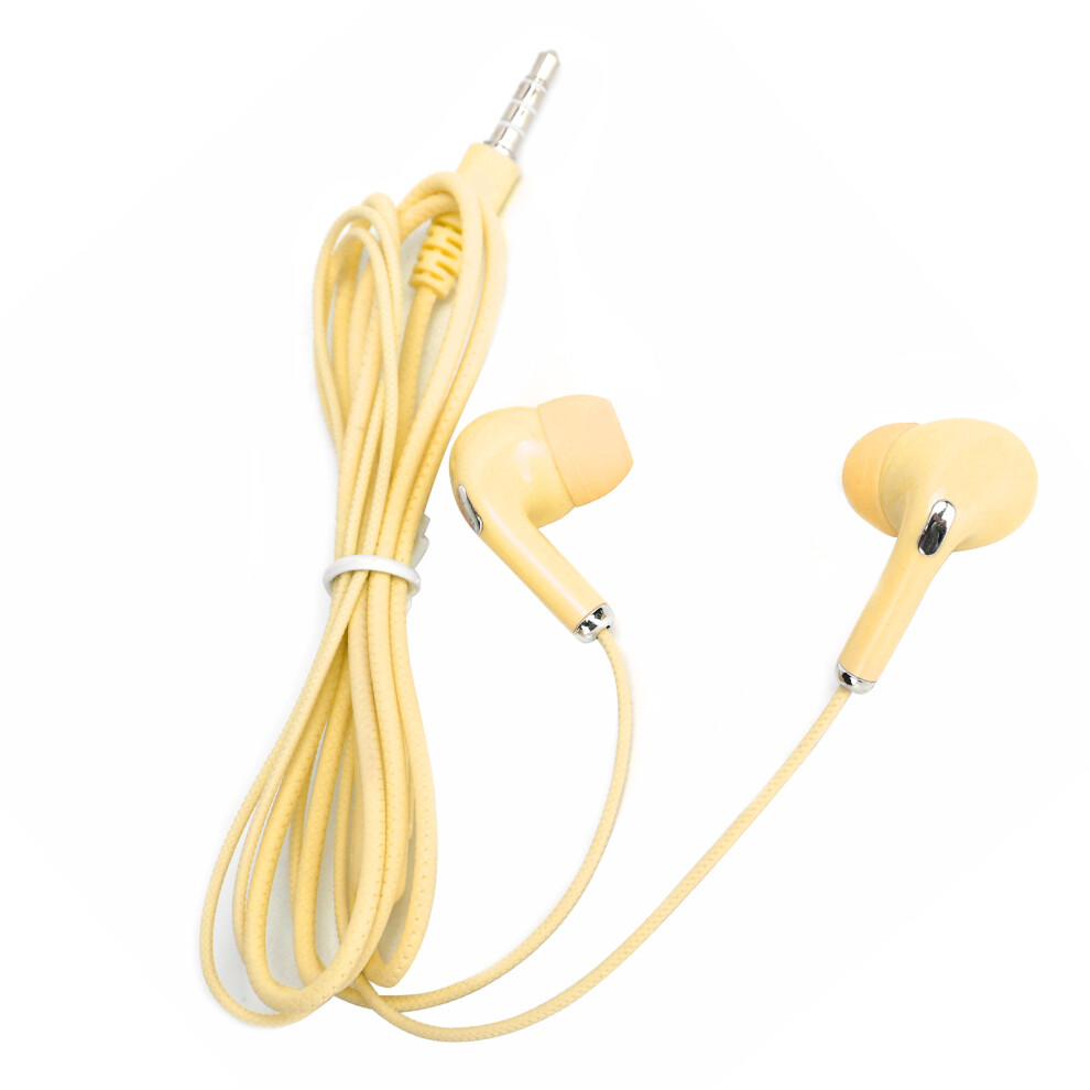 Wired Sport Earphone 3.5Mm Universal Hifi Music Bass Earbud Headphone With Microphoneyellow 4901322775521
