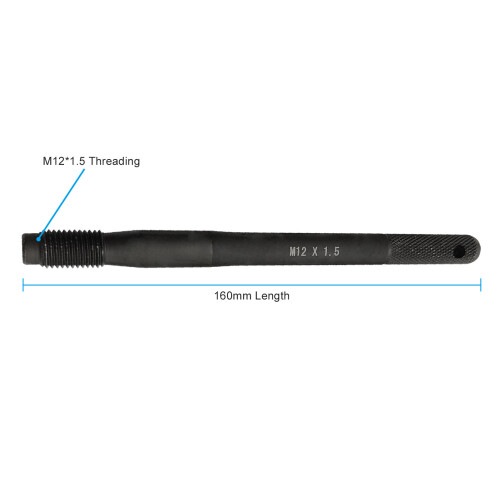 Boulon-guide pour support de roue - Acier, M12x1,5/M14x1,25 1