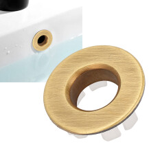 Copertura circolare in bronzo per lo sfiato del lavandino, ottone 3x1,5 cm