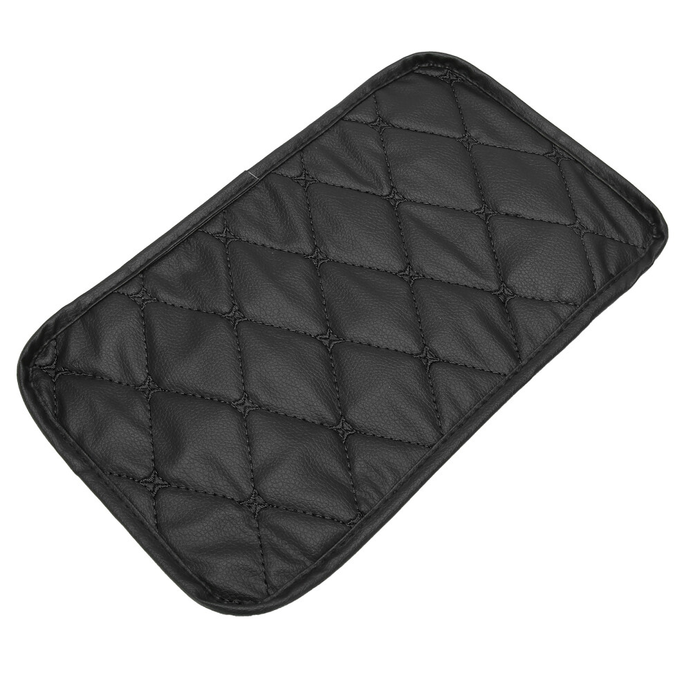 Armrest Box Mat Waterproof Dustproof Pu Leather Mat Storage Box Cover Pad For Car Use Line On Black 4101322776126