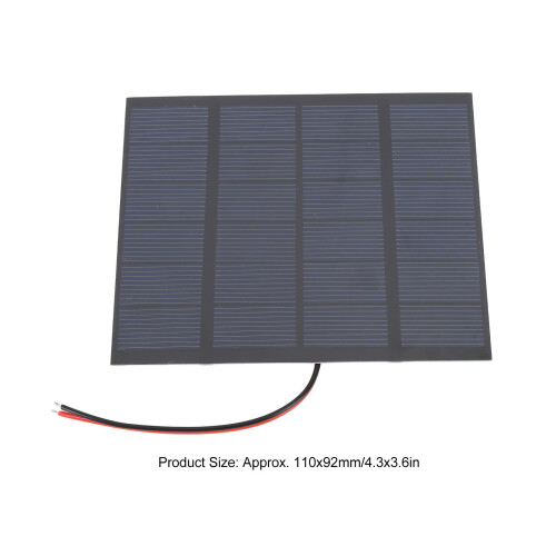 2 pezzi 1,5 W 6 V monocristallino 110x92mm nero 1