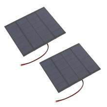 2 pezzi 1,5 W 6 V monocristallino 110x92mm nero