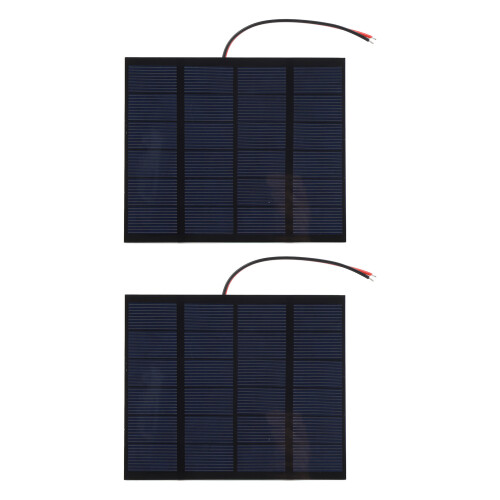 2 pezzi 1,5 W 6 V monocristallino 110x92mm nero 2