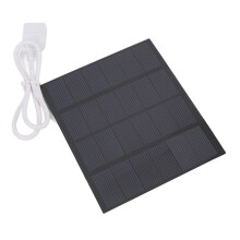 Caricatore a pannello solare 1,5 W 6 V USB nero 110x92mm