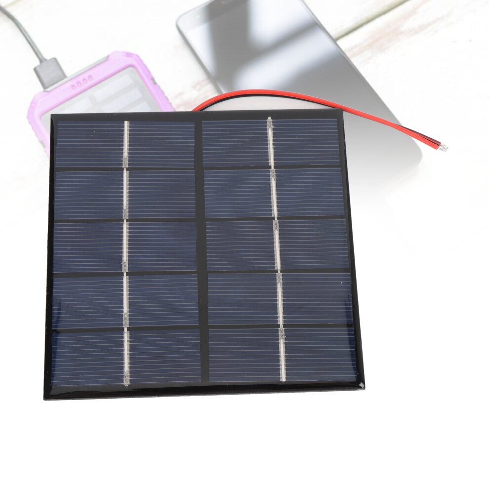 2Pcs 1.2W 5V Small Solar Panel Diy Polysilicon With Electronic Wire For Phone Tablet Camera 100X100mm 7891322777731