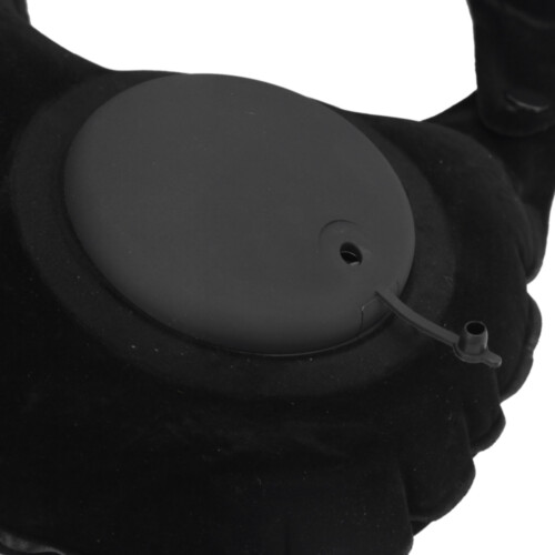 Cuscino gonfiabile a forma di U-Shape nero per auto e aerei 2