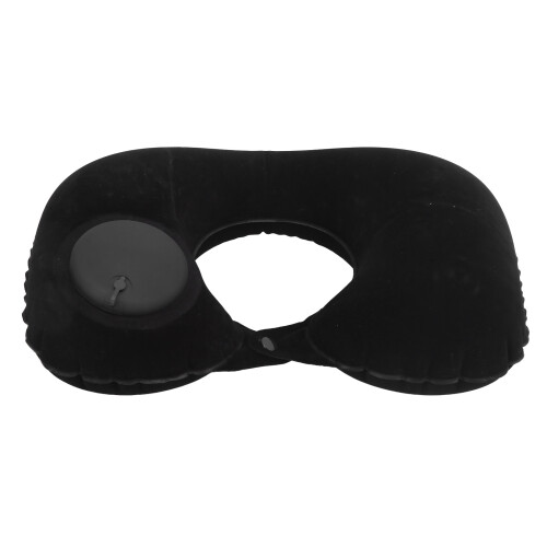 Cuscino gonfiabile a forma di U-Shape nero per auto e aerei
