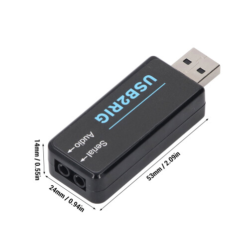 Adaptateur audio USB 3,5 mm USB 4 broches, ABS, 53  24  14 mm 1