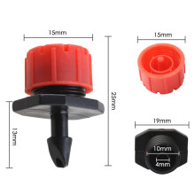 100 pezzi gocciolatori per irrigazione a goccia 25x15mm Rosso/Nero