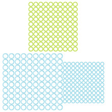300 pièces marqueurs de mailles en forme d'O multicolores 3 tailles