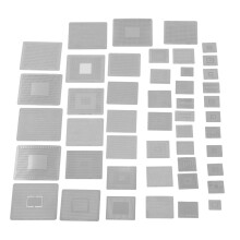 47 pezzi stencil per reballing BGA in acciaio inossidabile 304