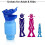 Bouteille urinaire pliable - portable, unisexe bleu 11
