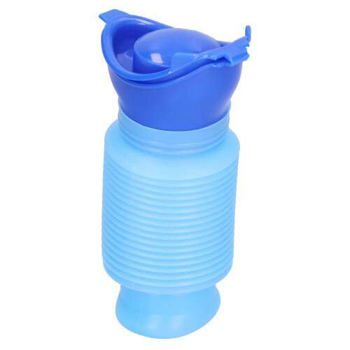 Bouteille urinaire pliable - portable, unisexe bleu 1