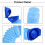 Bouteille urinaire pliable - portable, unisexe bleu 4