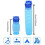 Bouteille urinaire pliable - portable, unisexe bleu 12