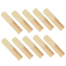 10 pezzi di ance per sassofono alto colore legno di bambù con custodia
