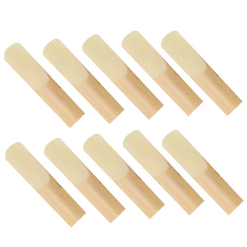 10 pezzi di ance per sassofono alto colore legno di bambù con custodia