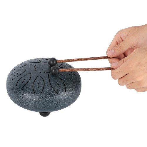 Tambour à langue en acier 11-notes 6 pouces Sanskrit handpan 2